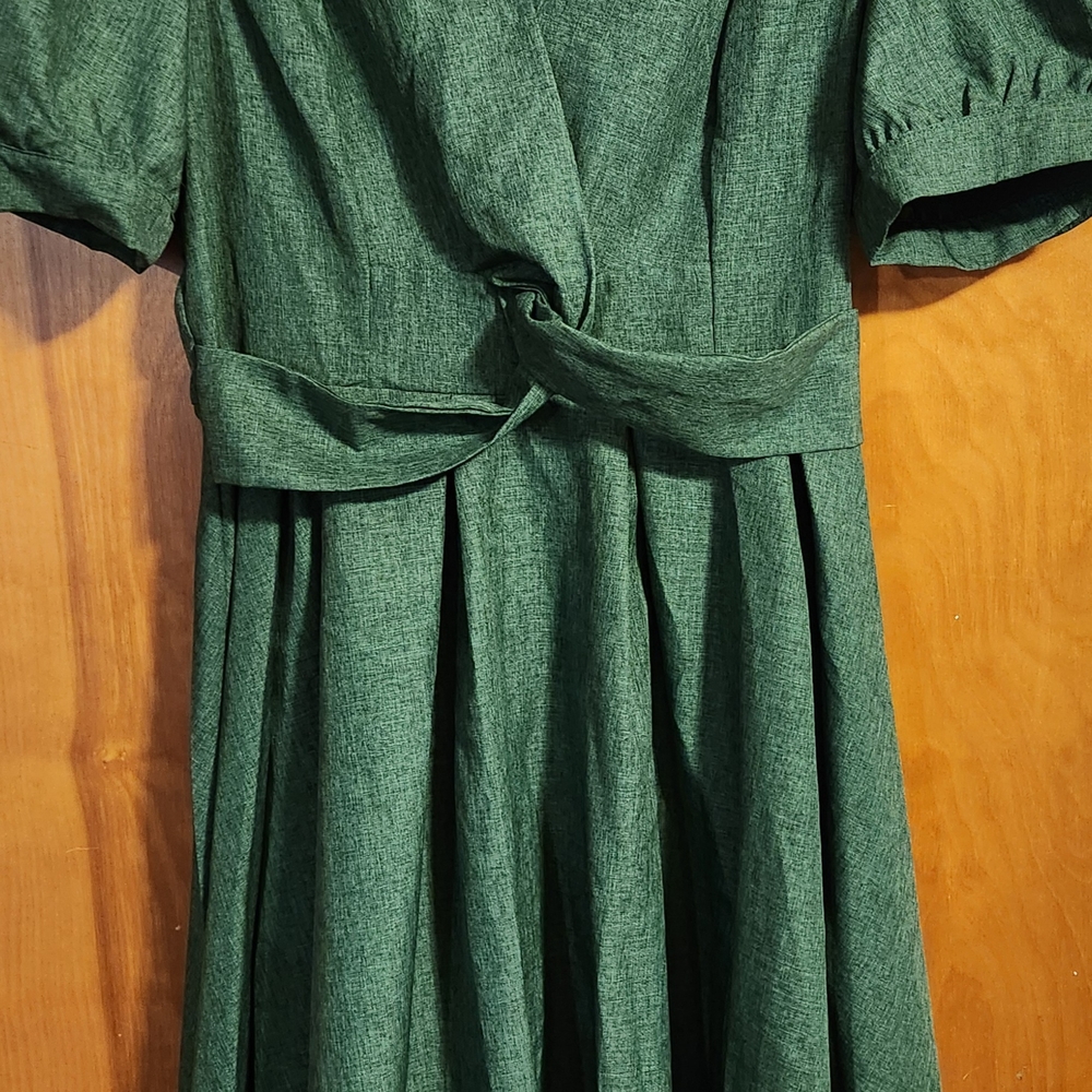 SHEIN Olive Green Dress with Zipper
